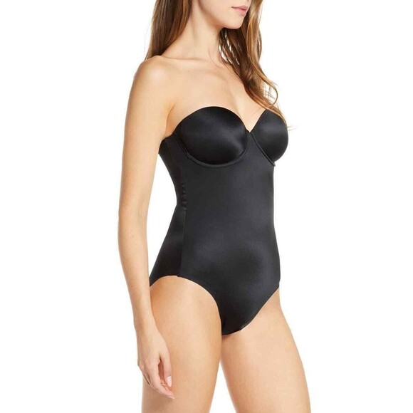 NWOT Spanx 10205R Under Wire Bodysuit with snaps Black Size L (E-10) - Picture 3 of 11